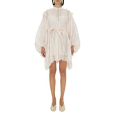 Beige Cotton Casual Dress